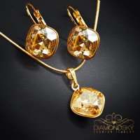 Jewelry Set “Glare IV (Golden Shadow)” created with Crystals by Swarovski®