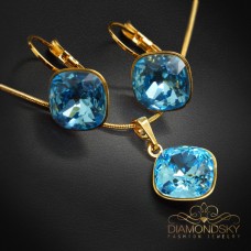 Komplekts sievietēm „Žilbinošais Mirdzums IV (Aqua G)“ ar Swarovski® kristāliem