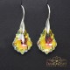 Sudraba auskari „Baroks IV (Aurora Borealis)“ ar Swarovski® kristāliem