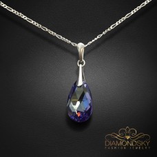 Sudraba kulons „Baroka (Tanzanite AB)“ ar Swarovski™ kristāliem