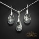 Sudraba komplekts sievietēm „Baroks“ ar Swarovski® kristāliem