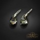 Sudraba auskari „Baroka (Silver Night)“ ar Swarovski™ kristāliem