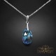 Sudraba kulons „Baroque (Aquamarine Blue AB)“ ar Swarovski® kristāliem