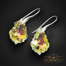 Sudraba auskari „Baroks IV (Aurora Borealis)“ ar Swarovski® kristāliem