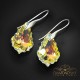 Sudraba auskari „Baroks IV (Aurora Borealis)“ ar Swarovski® kristāliem