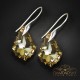 Sudraba auskari „Baroka IV (Golden Shadow)“ ar Swarovski™ kristāliem