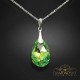 Sudraba kulons „Baroque (Peridot AB)“ ar Swarovski® kristāliem
