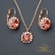 Komplekts sievietēm „Krāšņums II (Rose Peach)“ ar Swarovski® kristāliem