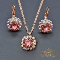 Jewelry Set “Glory II (Rose Peach)” created with Crystals by Swarovski®