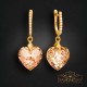 Sudraba auskari „Iemīlējusies Sirds III (Colorado Topaz)“ ar Swarovski® kristāliem