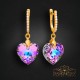 Sudraba auskari „Iemīlējusies Sirds III (Vitrail Light)“ ar Swarovski® kristāliem