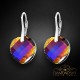 Sudraba auskari „Mēness (Volcano)“ ar Swarovski™ kristāliem