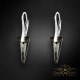 Sudraba auskari „Dzelonis (Silver Night)“ ar Swarovski® kristāliem