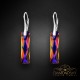 Sudraba auskari „Delukss (Volcano)“ ar Swarovski™ kristāliem