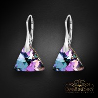 Sudraba auskari „Osiris (Vitrail Light)“ ar Swarovski® kristāliem