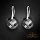 Sudraba auskari „Mēness (Silver Night)“ ar Swarovski™ kristāliem