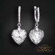 Sudraba auskari „Iemīlējusies Sirds III R“ ar Swarovski™ kristāliem