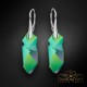Sudraba auskari „Kaputt (Scarabaeus Green)“ ar Swarovski™ kristāliem