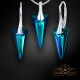Sudraba komplekts „Smaile (Bermuda Blue)“ ar Swarovski™ kristāliem