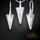 Sudraba komplekts sievietēm „Dzelonis“ ar Swarovski® kristāliem