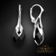 Sudraba auskari „Baroks II (Jet Light Chrome)“ ar Swarovski® kristāliem