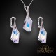 Sudraba komplekts sievietēm „Hiperboreja (Aurora Borealis)“ ar Swarovski® kristāliem