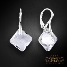 Sudraba auskari „Vizuļošana“ ar Swarovski® kristāliem