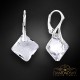 Sudraba auskari „Vizuļošana“ ar Swarovski® kristāliem