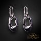 Sudraba auskari „Helios (Silver Night)“ ar Swarovski™ kristāliem