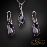 Sudraba komplekts sievietēm „Hiperboreja (Silver Night)“ ar Swarovski® kristāliem