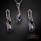 Sudraba komplekts sievietēm „Hiperboreja (Silver Night)“ ar Swarovski® kristāliem