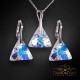 Sudraba komplekts sievietēm „Osiris (Aurora Borealis)“ ar Swarovski® kristāliem
