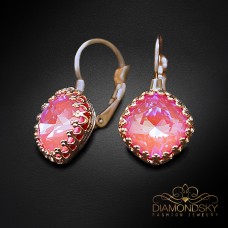 Auskari „Vintage IV (Lotus Pink DeLite)“ ar Swarovski® kristāliem
