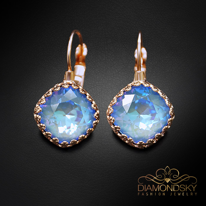 Auskari „Vintage IV (Ocean DeLite)“ ar Swarovski® kristāliem