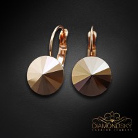 Auskari „Klaris II (Rose Gold)“ ar Swarovski™ kristāliem