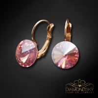 Earrings “Clarice II” (Light Rose Moonlight) adorned with Crystals by Swarovski®