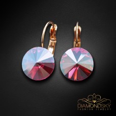 Auskari „Klaris II (Fuchsia Shimmer)“ ar Swarovski™ kristāliem