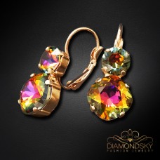 Auskari „Apžilbinošs Mirdzums VI (Volcano)“ ar Swarovski™ kristāliem