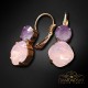 Auskari „Apžilbinošs Mirdzums VI (Rose Water Opal / Lilac)“ ar Swarovski™ kristāliem