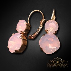 Auskari „Apžilbinošs Mirdzums VI (Rose Water Opal)“ ar Swarovski™ kristāliem