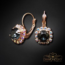 Auskari „Krāšņums II (Graphite)“ ar Swarovski™ kristāliem