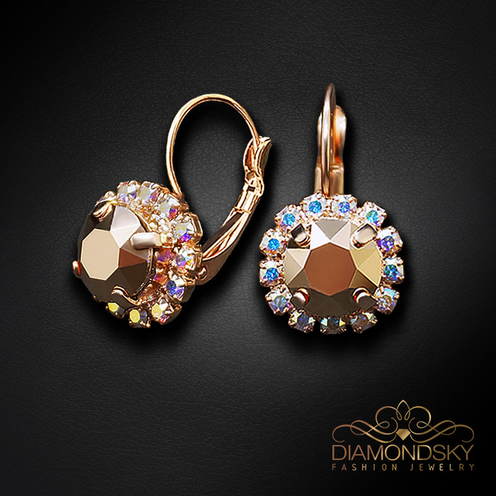 Komplekts sievietēm „Krāšņums II (Rose Gold)“ ar Swarovski® kristāliem
