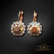 Auskari „Krāšņums II (Rose Gold)“ ar Swarovski® kristāliem