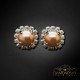 Auskari „Sirds spogulis II (Rose Gold)“ ar Swarovski® kristāliem