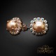 Auskari „Sirds spogulis II (Rose Gold)“ ar Swarovski® kristāliem