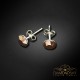 Sudraba auskari „Klasika II (Rose Gold)“ ar Swarovski® kristāliem