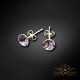 Sudraba auskari „Klasika II (Violet)“ ar Swarovski™ kristāliem