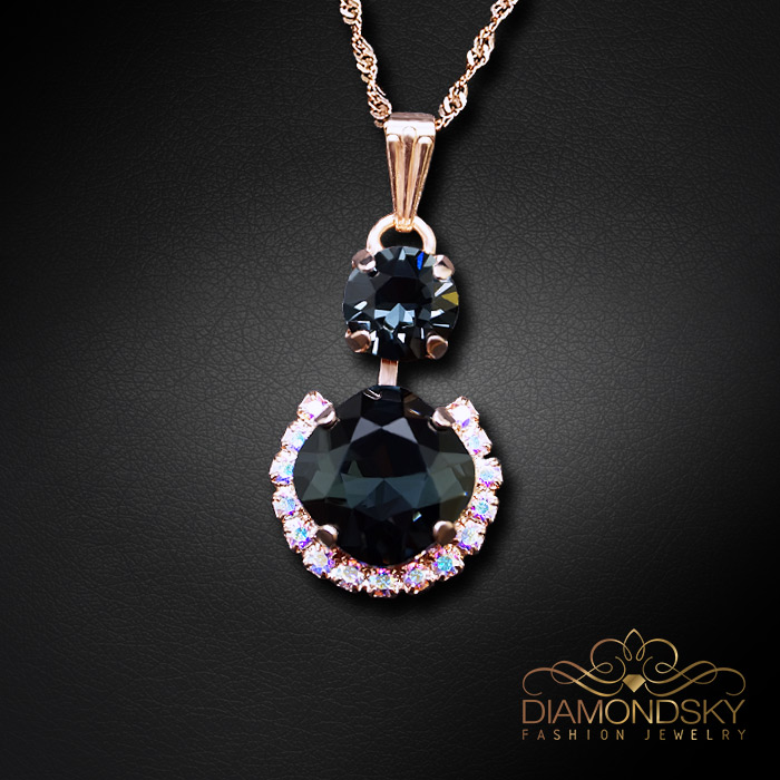 Komplekts „Klaris VI (Graphite)“ ar Swarovski™ kristāliem
