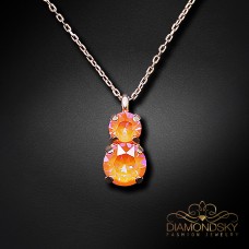 Kulons „Juno IV (Orange Glow DeLite)“ ar Swarovski® kristāliem