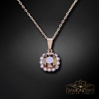 Кулон «Великолепие (Rose Gold)» с кристаллами Swarovski®